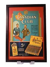 1930's Vintage Canadian Club 5 Cent Cigar Advertisement Framed 19