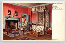 Betty Washingtons Bedroom Kenmore Painting Ruth Perkins Safford Vintage Postcard picture