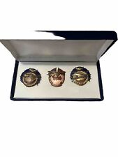 Vintage Soviet red Medal star Badge Aeroflot Pilot Set Of 3 Great Condition Rare picture