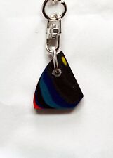 Fordite Key Chain - 27.27mm x 23.8mm x 5.08mm     (2355) picture