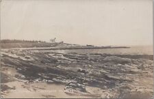 RPPC Postcard Lighthouse Point Pemaquid Pt ME 1915 picture