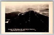 Summit of Whiteface Mt & End of Highway. Skyline. NY Real Photo Postcard RPPC picture