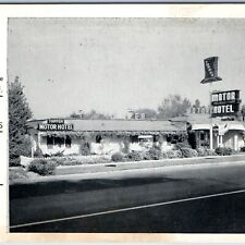 c1940s Bakersfield, CA Topper Motel Hotel B&W Litho Photo Advertising Cali. A216 picture