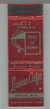 Matchbook Cover - Wyoming Restaurant - Luxus Café Rawlins, WY picture