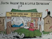 CAMERON AZ Gap Coffee Shop Comic Roadside America Bob Petley 1957 Rural Postmark picture