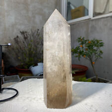 1.5kg Beautiful Clear Smoky Quartz Crystal Point Tower Gradient Healing Specimen picture