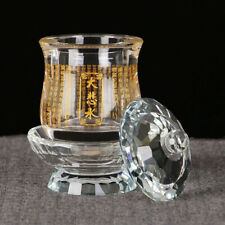 13.5cm Crystal Buddhist Supplies Lucky Worship Bowl Mantra Holy Water Cup Buddha picture