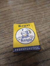 Vtg NOS Royal Knight Prophylactics Package Of 2 Allied Latex Sales Co New York picture