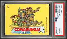 1989 Topps TMNT Ninja Turtles #7 Cowabunga Sticker Card PSA 10 picture