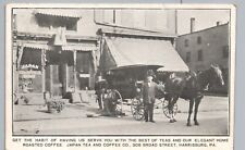 TEA & COFFEE WAGON & SHOP harrisburg pa original antique postcard japan picture