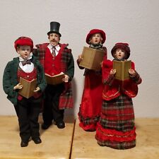 Large Victorian Style Christmas Carolers Figurines set Of 4. picture