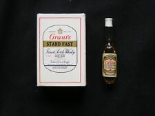 ADVERTISING SCOTCH WHISKY MINIATURE & BOX GRANTS STAND FAST SCOTLAND SCOTTISH picture