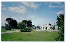 1970 Columbus Motel Swimming Pool Scene Columbus Indiana IN Vintage Postcard picture