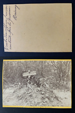 France, Le Raincy, Tomb, French Officer Vintage Albumen Print CDV.  Print picture