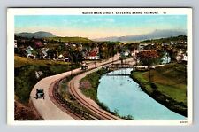Barre VT-Vermont, North Main Street, Aerial, Antique, Vintage c1929 Postcard picture