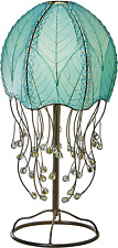 Eangee Home Design Jellyfish Table Lamp Sea Blue Shade Made of Real  picture
