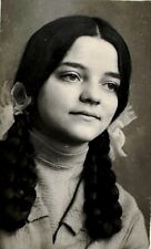 1960s Vintage Photo Chic Braids Schoolgirl High School Girl ORIGINAL Portrait picture