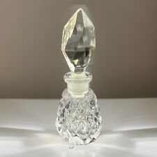 Antique Crystal, Clear Glass Perfume Bottle with Stopper picture