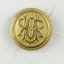 1850's-60's Union Railroad Employee Conductor Original Uniform Button L8AX picture