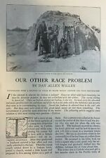 1907 Race Problems in America Native Citizens  illustrated picture