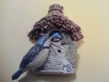 1999 Marjolein Bastin bird house with blue bird magnet picture