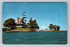 Zavikon Island-Ontario, Shortest International Bridge, House, Vintage Postcard picture