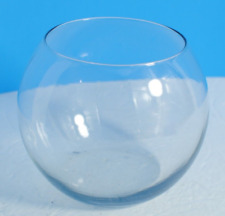 Clear Vase No Noticeable Chips/ Cracks Fish Bowl Shape picture