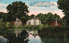 Vintage Postcard 1956 Gen. Sam Houston Home Pecan Tree Outdoor Kitchen Office picture