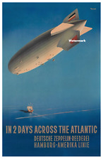 AIRCRAFT  1021 - Graf Zeppelin 2 and Hindenburg Poster 11 x 17 picture