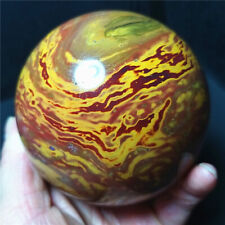 TOP 856.5G 84mm Natural Colorful Agate Crystal Quartz Sphere Ball Healing  A3862 picture