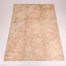 ✅ Antique 1899 USGS Topographical Map Cloth Folded Uniontown Fayette County PA picture