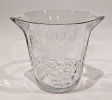 Heavy Lead Crystal Glass Champagne/Wine Ice Bucket, Grape Design, Barware, 8