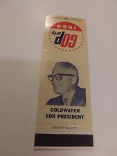Vintage GOP Party 1964 Goldwater For President Matchbook picture