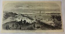 1877 magazine engraving~ THE INUNDATION OF THE NILE Egypt picture