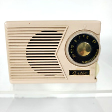 Vintage 1950s Artic Model TR 100 Transistor Pocket Radio, Mamie Pink *READ picture