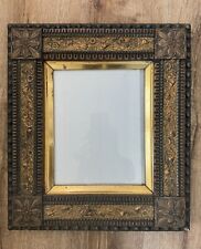 Early Vintage Antique Gold Gilt Wood Carved Ornate 15” X 17” Picture Frame picture