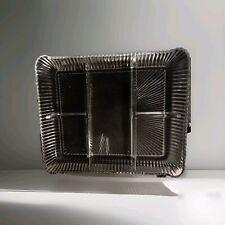 Vintage Cold Storage Tray Glass 5 Section Refrigerator Dish 1940'S MCM ART DECO picture