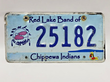 Red Lake Band Of Chippewa Nation License Plate Minnesota Early * Embossed# 25182 picture