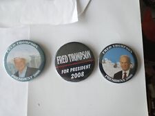 3 Fred THOMPSON President 2008 pins Elect the D. A. pinback LAW & ORDER Actor.F4 picture