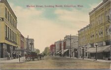 Postcard Mississippi MS Columbus Market Street Looking North 1914 picture