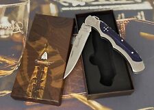 Vintage Laguiole Pocket Knife Blade Steel Handle Folding Wood Sheath Box Rare 20 picture