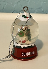 Miniature 2” Snowman Snow Globe Ornament “ Benjamin “ picture