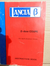 1975 LANCIA Beta 2-door Coupé - Instruction book picture