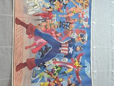 RARE Avengers Captain America Silver Surfer Thor Beast Comic Poster 1989 Marvel picture