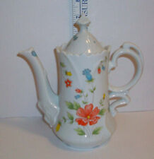 Vintage Petite Floral Design  Coffee Or  Tea Teapot 7 1/2