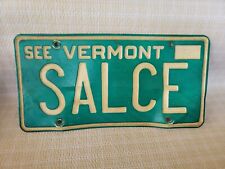 SEE VERMONT VINTAGE PERSONALIZED VANITY LICENSE PLATE TAG 