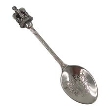 Vintage London Crown Red Stone Souvenir Spoon Collectible Manson Silverplate picture
