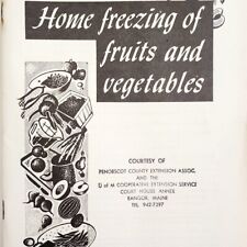 1972 Home Freezing of Fruits & Vegetables Maine Orono Booklet Sustainability picture