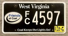 2019 West Virginia Friends of Coal License Plate Car Auto Vehicle Fossil Fuels picture