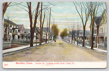 Postcard Meriden, Connecticut, Center St. Looking North from Camp St. 1907 A518 picture